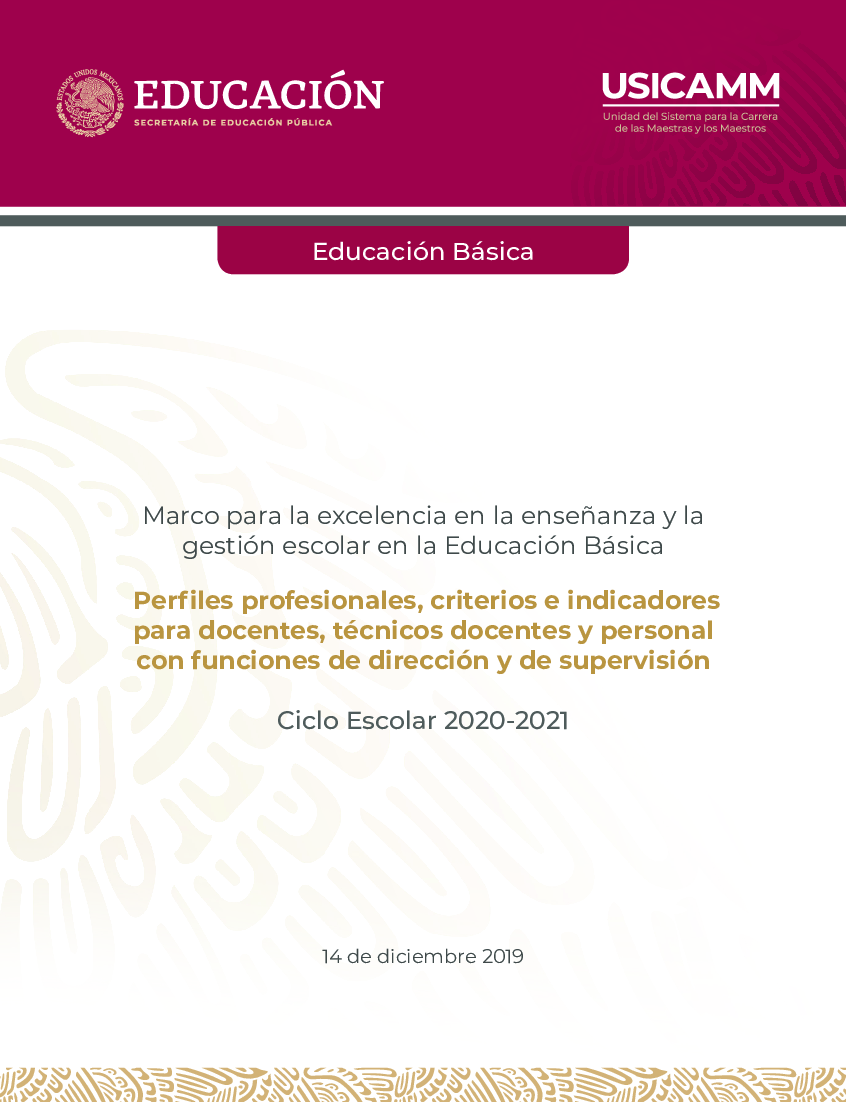 5 SEP Marco para la excelencia de la enseñanza y la gestion escolar en