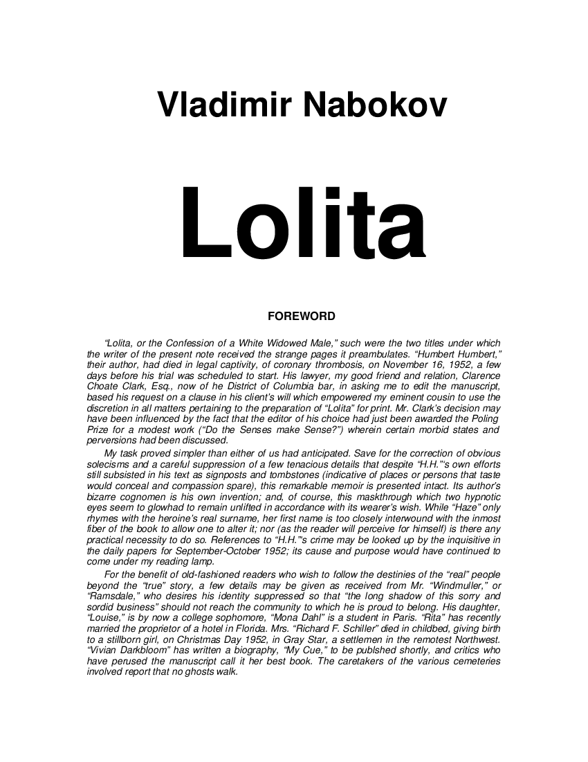 Secreto giro Absorber Lolita (1955) - pdf Docer.com.ar