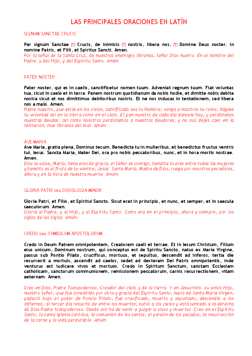 Las principales oraciones en latín - pdf 