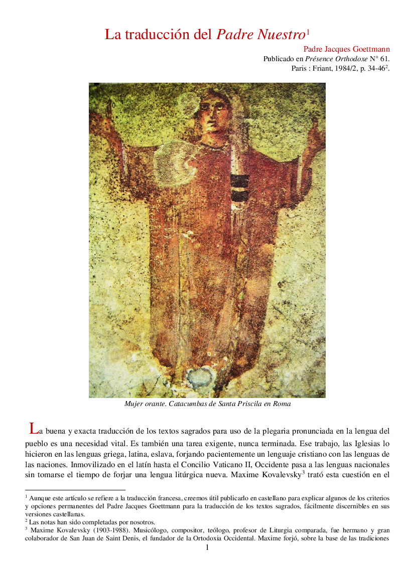 Présence Orthodoxe_La traducción del Padre Nuestro - pdf 