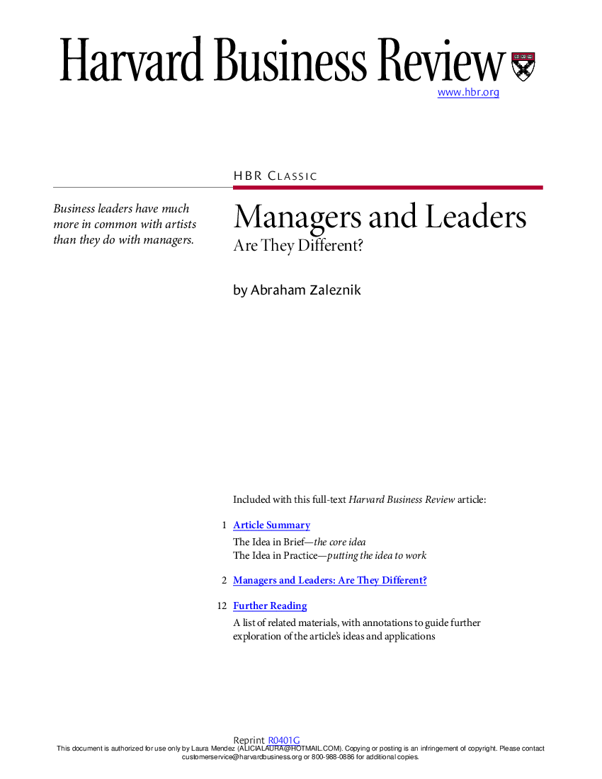 managers and leaders are they different