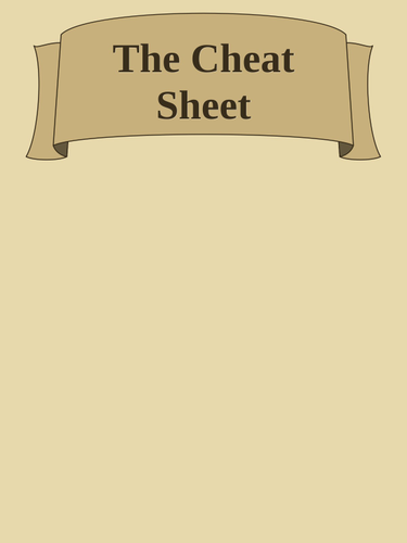 the cheat sheet epub