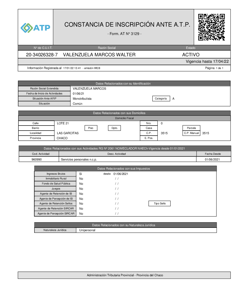 CONSTANCIA DE INSCRIPCI N DE ATP pdf Docer .ar