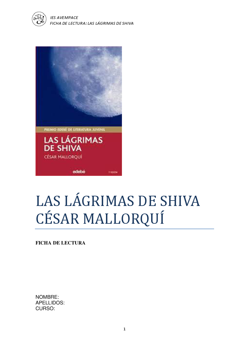 Mª Jesús Callejas-LAS LÁGRIMAS DE SHIVA 2015 - pdf Docer.com.ar