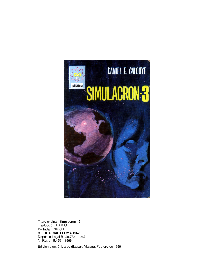 Galouye Daniel F Simulacron 3 Pdf Docer Com Ar