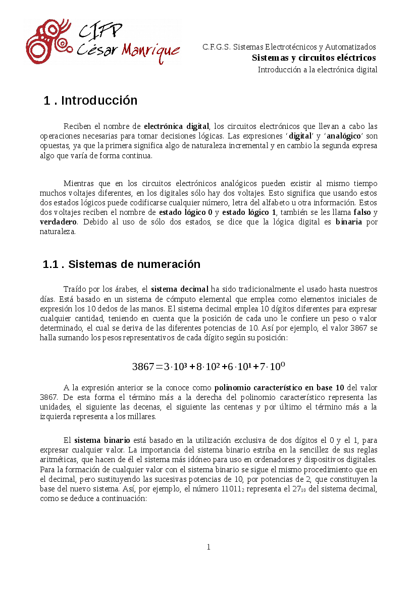 Introducción a la electronica digital pdf