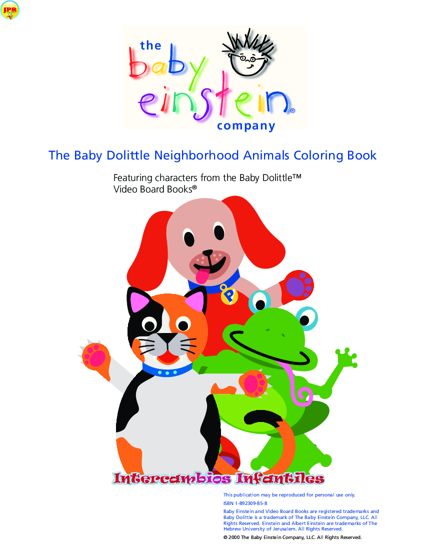 02 Jpr Baby Einstein Neighborhood Animals Coloring Pdf Docer Com Ar