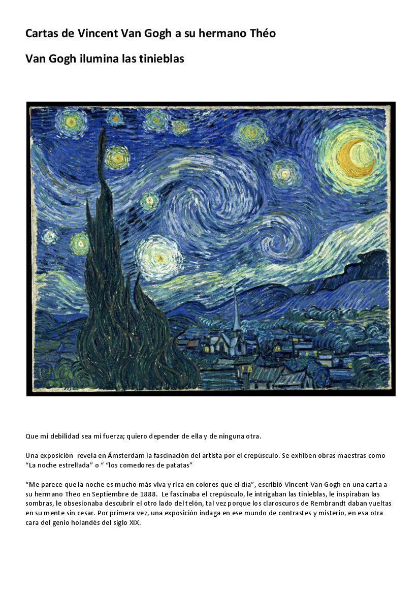 Cartas de Vincent Van Gogh a su hermano Théo - pdf 
