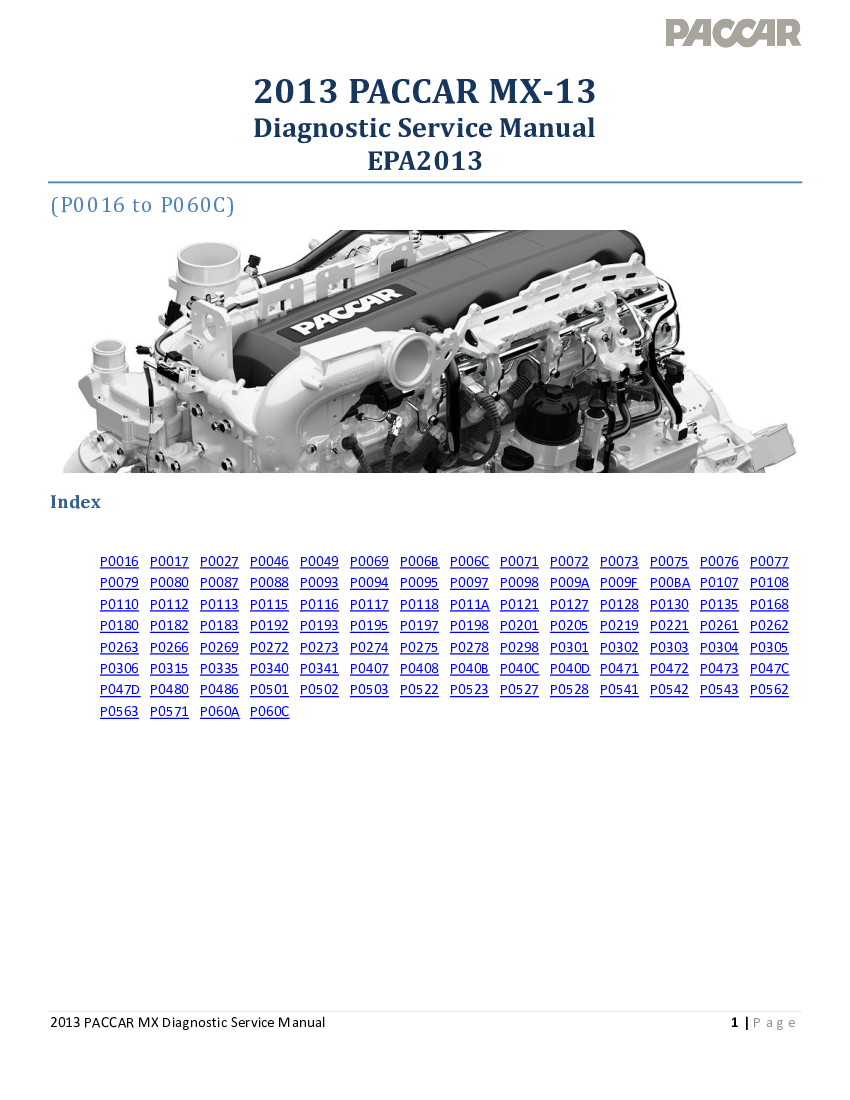 Paccar Mx 13 Epa2013 Diagnostic Manual
