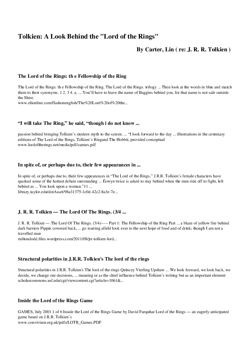 the fellowship of the ring pdf weebly