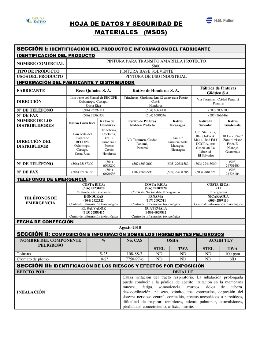 MSDS - PINTURA AMARILLO TRAFICO - pdf 