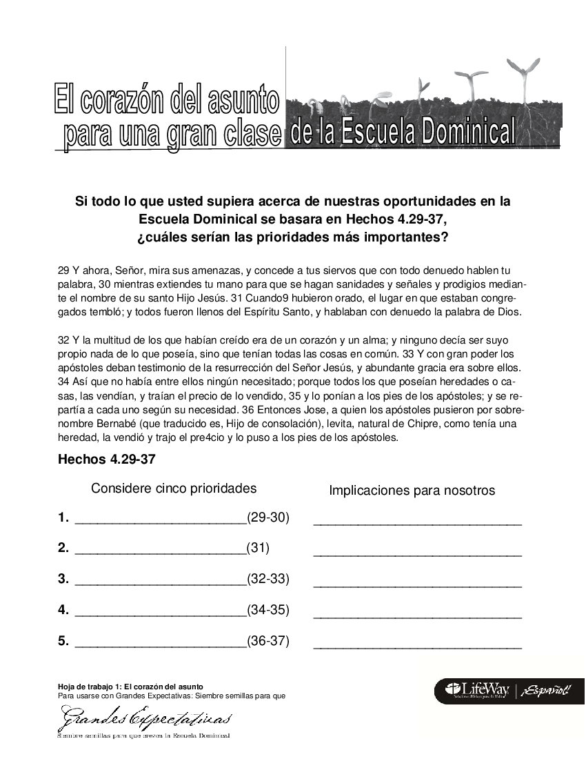 hojas de trabajo de la escuela dominical