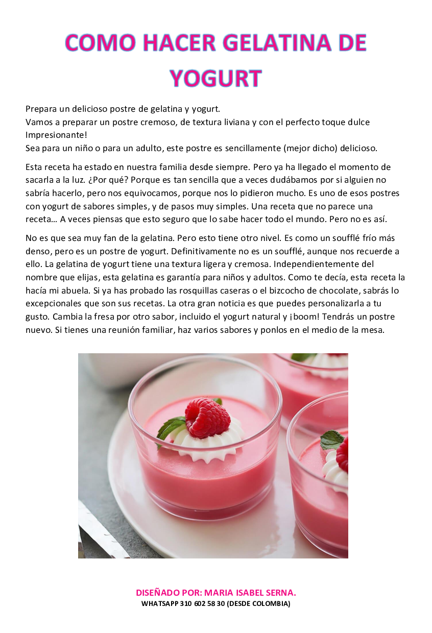 COMO HACER GELATINA DE YOGURT - pdf 