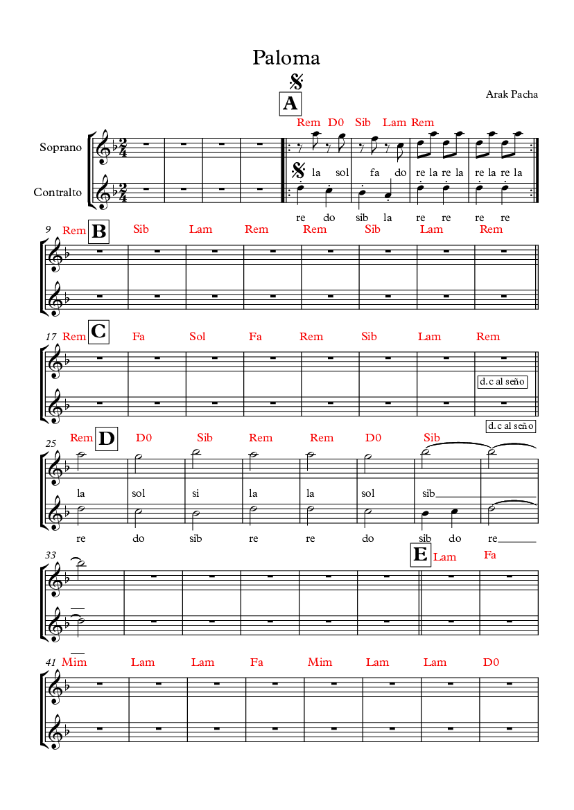 Paloma Partitura completa pdf Docer .ar