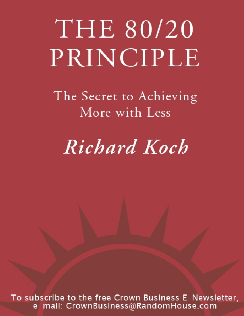 richard koch 80 20 principle download pdf