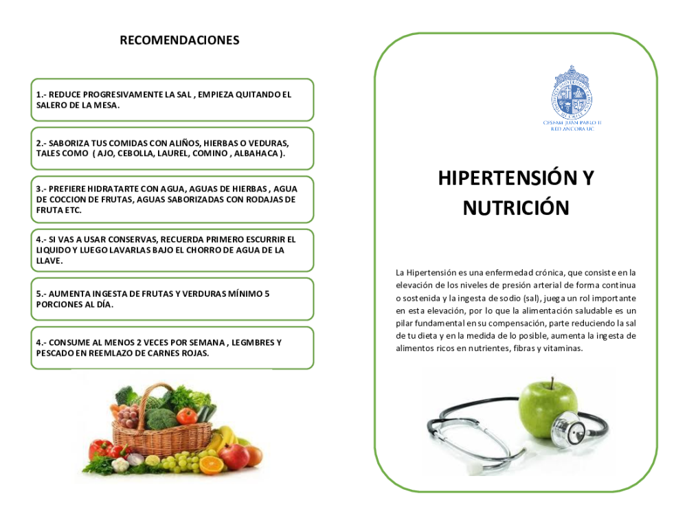 Dieta hipertension pdf