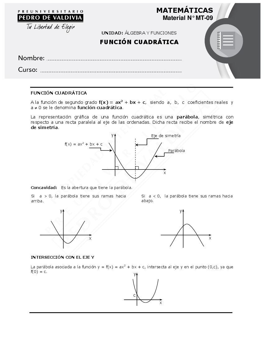 Funcion Cuadratica Pdv 17 Pdf Docer Com Ar