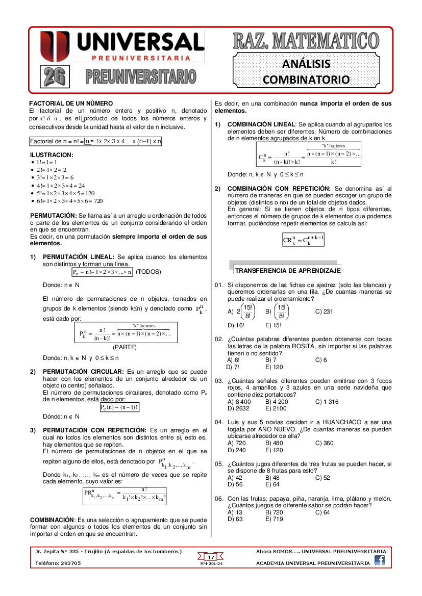 Rm l 26 Tp Analisis Combinatorio Lg Bas Pdf Docer Com Ar