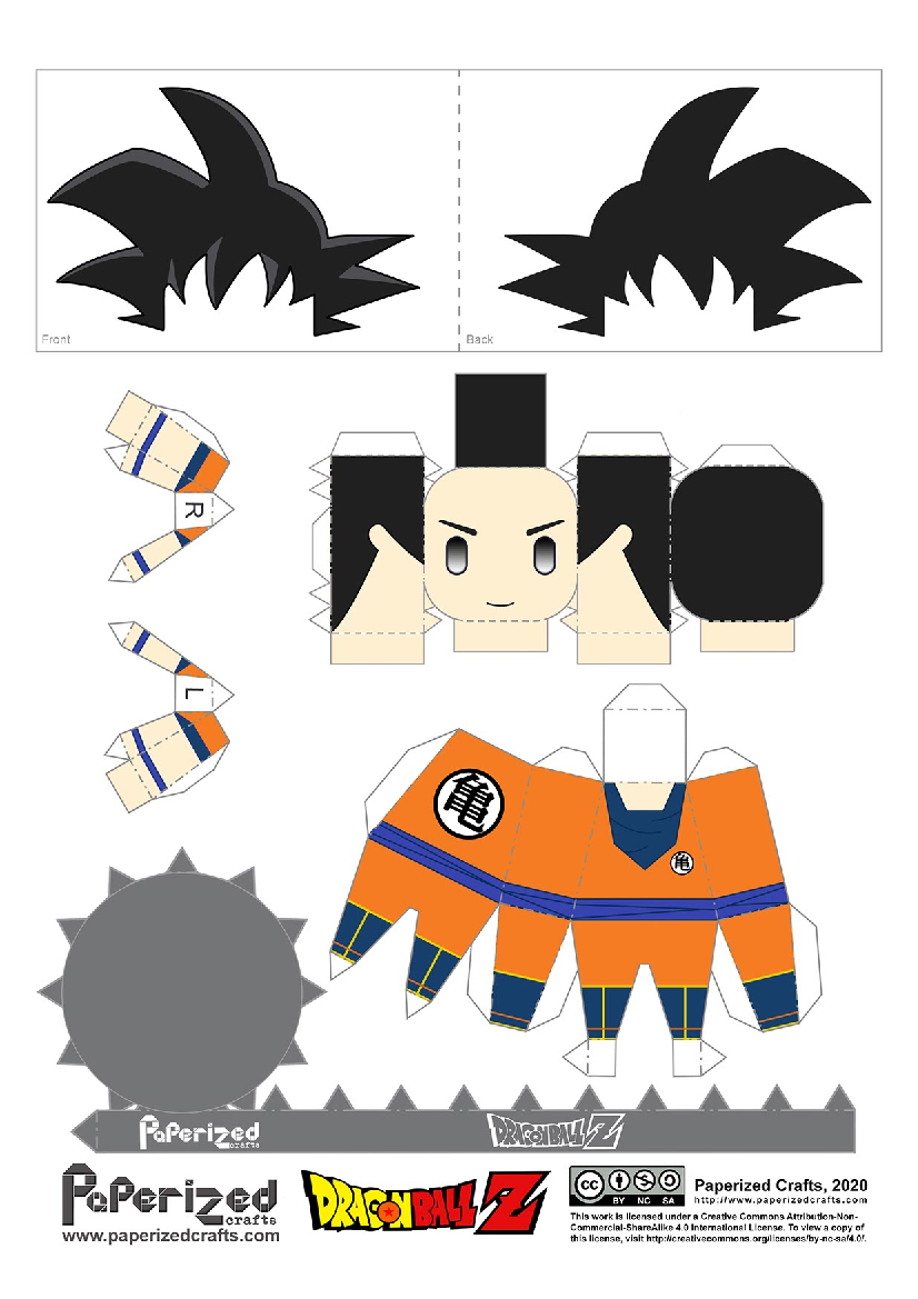 Goku Ssj Power Paper Toy Free Printable Papercraft, 43% OFF