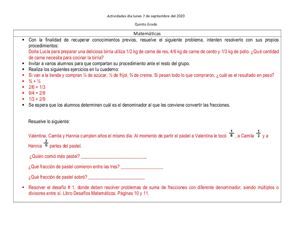 Actividades día lunes 7 de septiembre del 2020 matematicas - pdf  