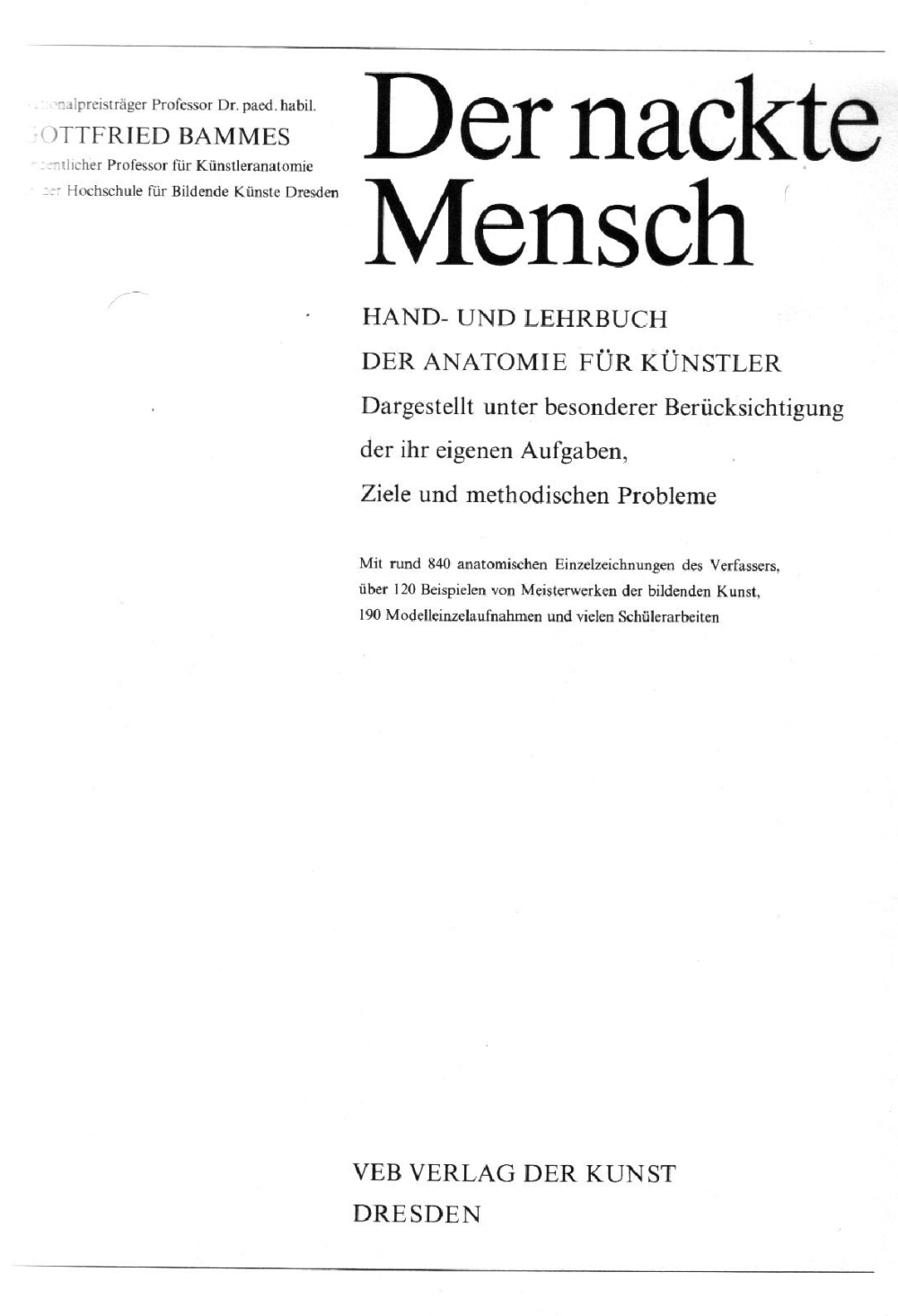 Libros bammes gottfried der nackte mensch español