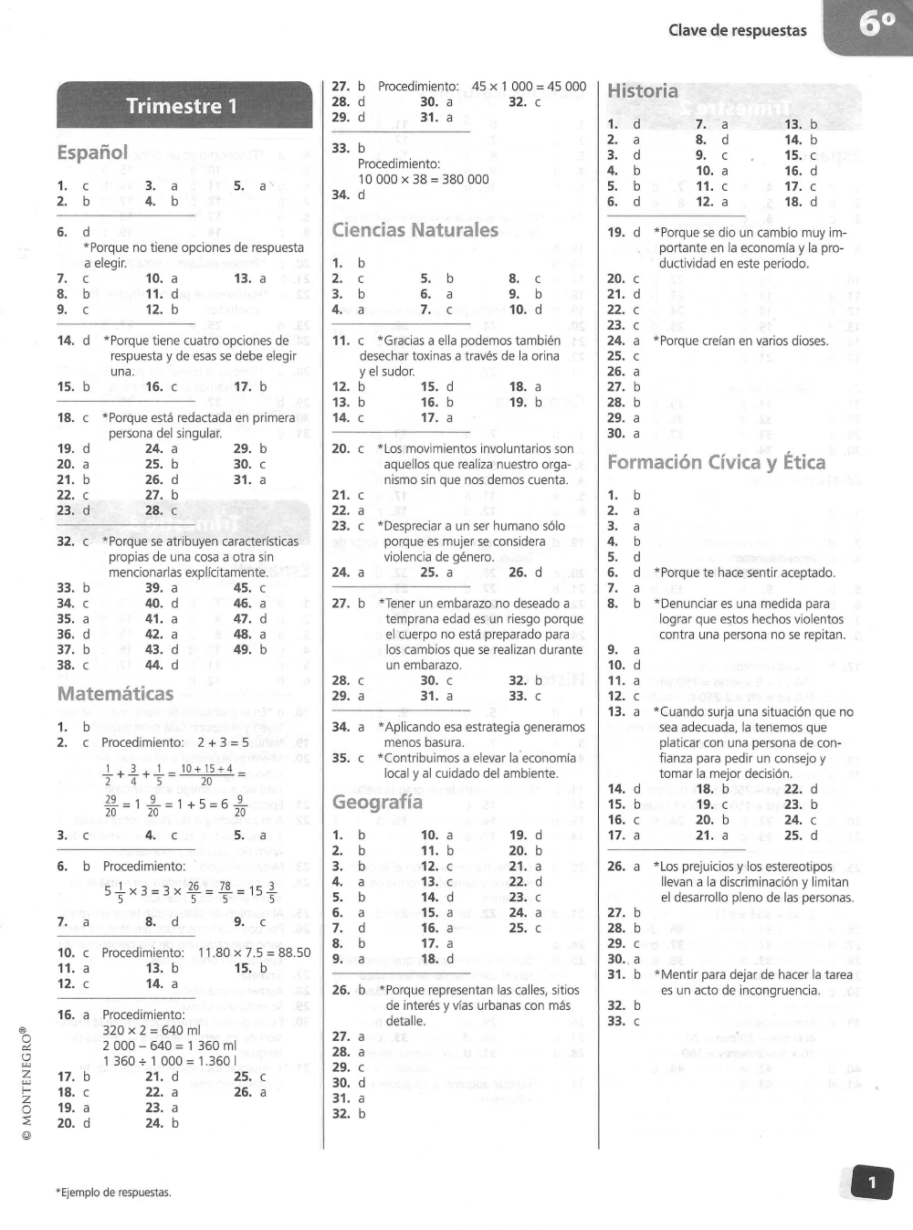 Respuestas Pasame El Acordeón 6to. Grado - pdf 