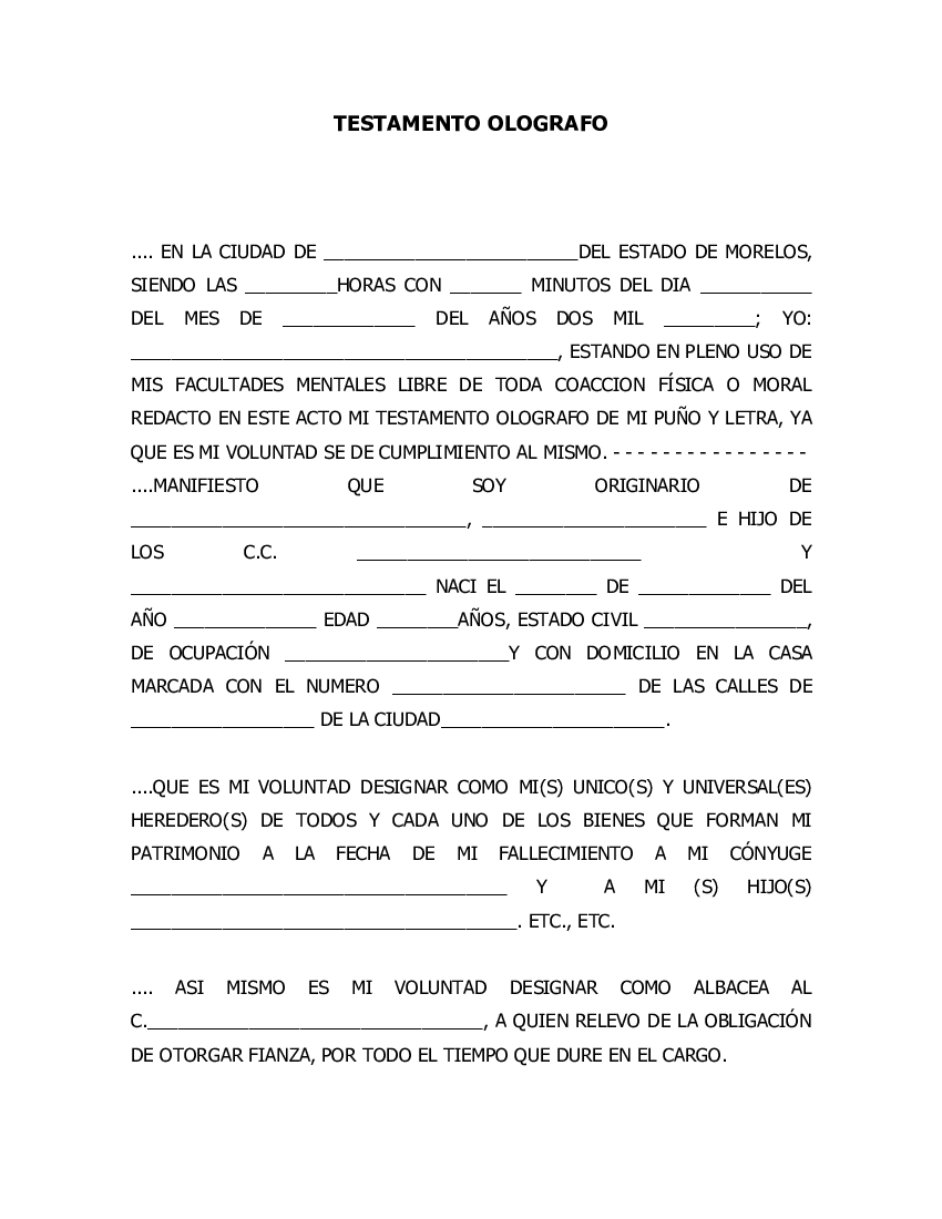 modelo testamento olografo 2 - pdf 