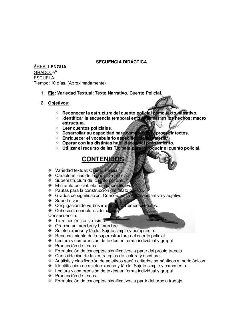 SECUENCIA DIDÁCTICA cuento policial  · versión 1 - pdf 