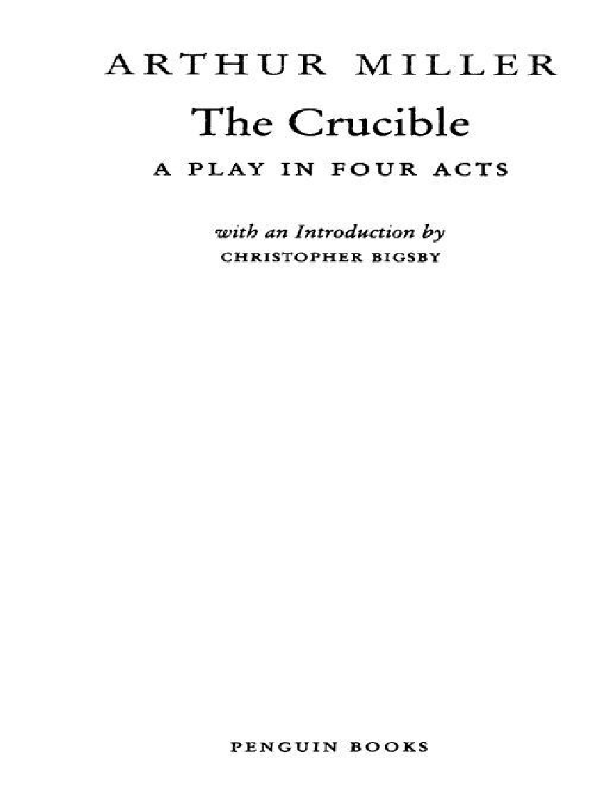 Penguin Classics Series Arthur Miller - The Crucible-penguin Group 2003 Pdf - Pdf Docercomar