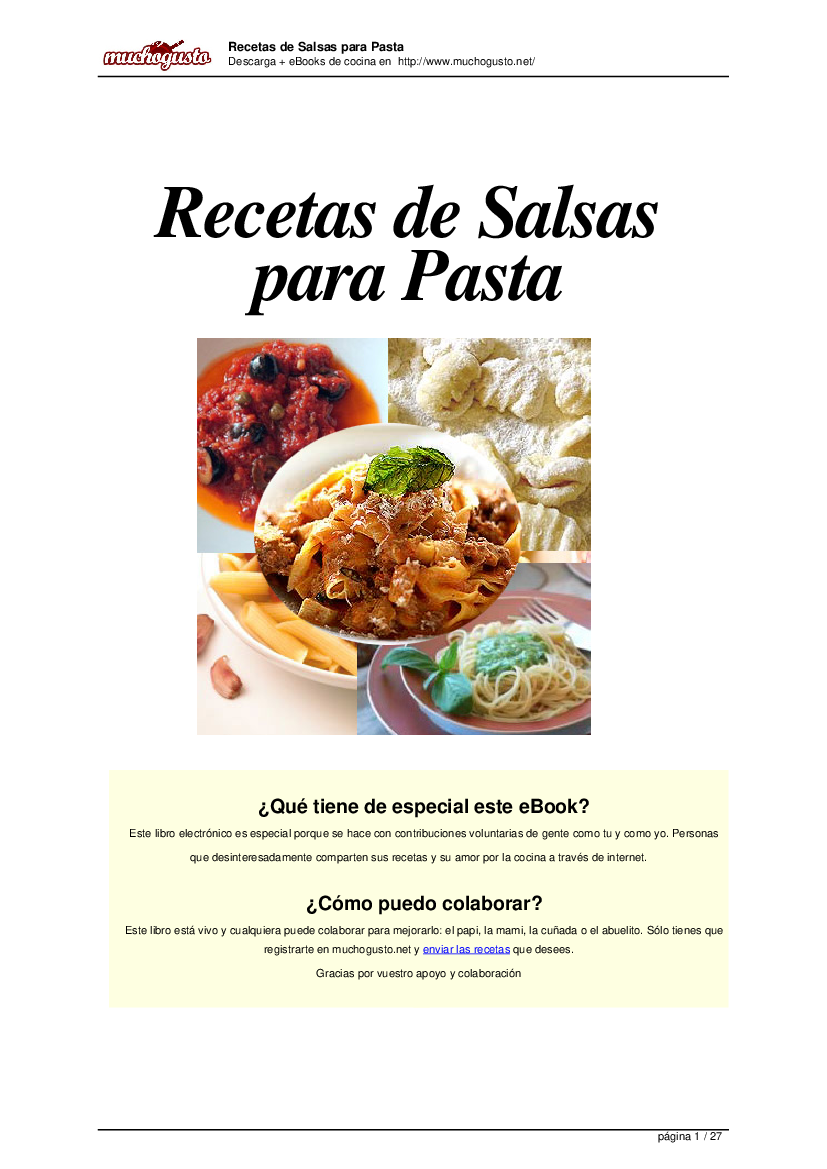 Recetas de Salsa para Pastas - pdf 