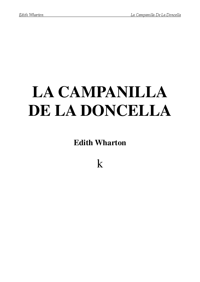 Wharton Edith La Campanilla De La Doncella Pdf Docer Com Ar