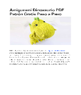 Amigurumi Dinosaurio PDF Patron Gratis Paso a Paso - pdf 