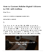 convert adobe digital editions to pdf